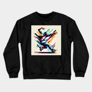 Abstract Agility: A Kaleidoscope of Dance Crewneck Sweatshirt